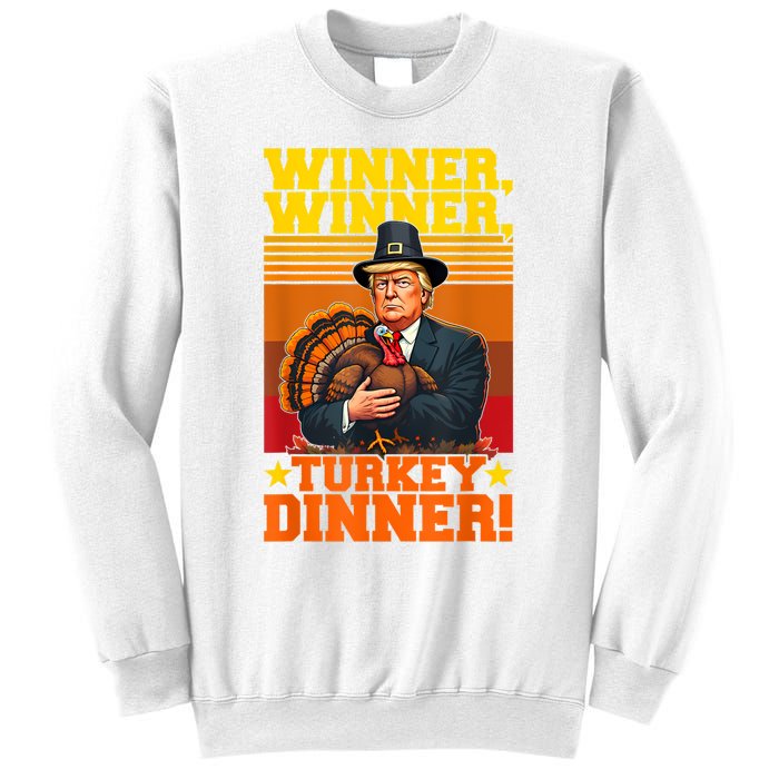 Funny Trump Winner Winner Turkey Dinner Thanksgiving Humor Sweatshirt