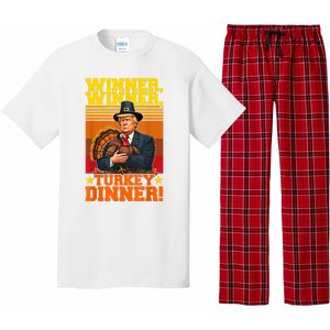 Funny Trump Winner Winner Turkey Dinner Thanksgiving Humor Pajama Set