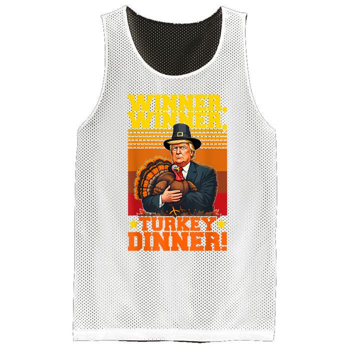 Funny Trump Winner Winner Turkey Dinner Thanksgiving Humor Mesh Reversible Basketball Jersey Tank