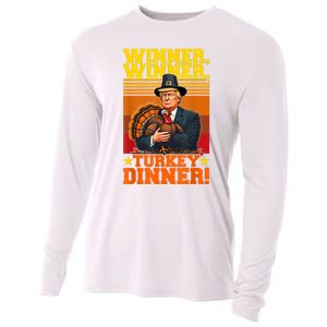 Funny Trump Winner Winner Turkey Dinner Thanksgiving Humor Cooling Performance Long Sleeve Crew