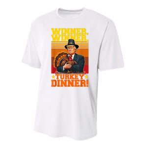 Funny Trump Winner Winner Turkey Dinner Thanksgiving Humor Performance Sprint T-Shirt