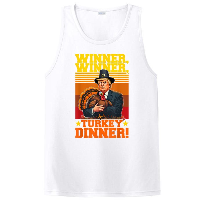 Funny Trump Winner Winner Turkey Dinner Thanksgiving Humor PosiCharge Competitor Tank