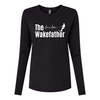 Funny The Wake Father Heartbeat Wakeboard Lover Funny Gift Cool Gift Womens Cotton Relaxed Long Sleeve T-Shirt