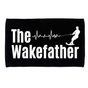 Funny The Wake Father Heartbeat Wakeboard Lover Funny Gift Cool Gift Microfiber Hand Towel