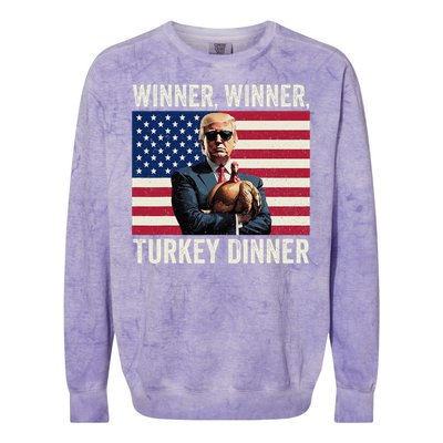 Funny Trump Winner Winner Turkey Colorblast Crewneck Sweatshirt