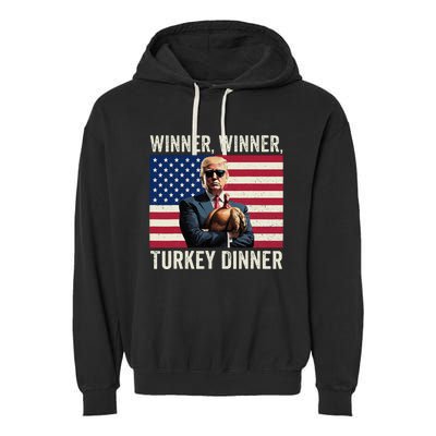 Funny Trump Winner Winner Turkey Garment-Dyed Fleece Hoodie