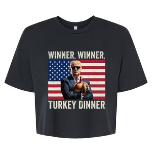 Funny Trump Winner Winner Turkey Bella+Canvas Jersey Crop Tee