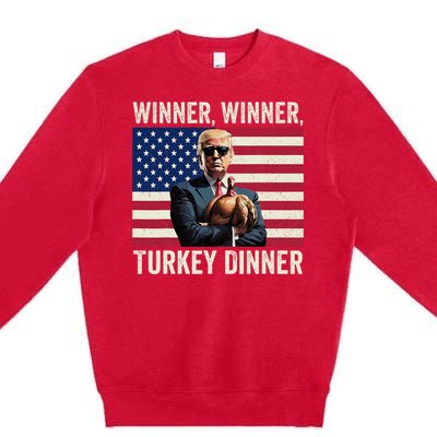 Funny Trump Winner Winner Turkey Premium Crewneck Sweatshirt