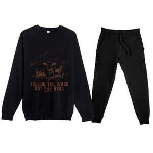 Follow The Word Not The Herd Isaiah 8:11:13castles Premium Crewneck Sweatsuit Set