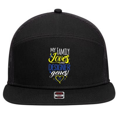 Family T21 World Down Syndrome Awareness Day 7 Panel Mesh Trucker Snapback Hat