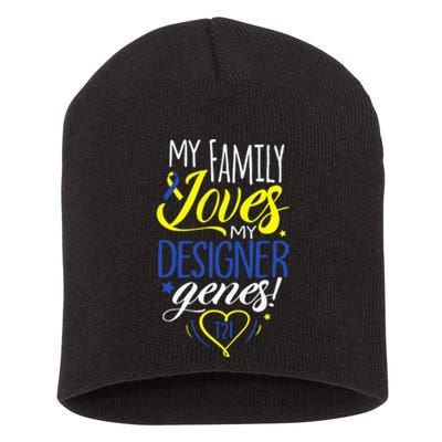 Family T21 World Down Syndrome Awareness Day Short Acrylic Beanie