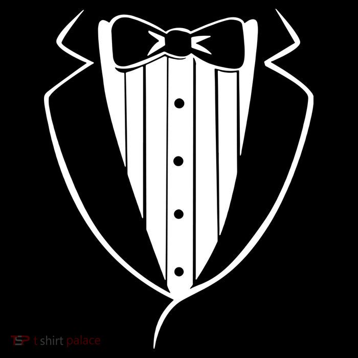 Fake Tuxedo White Button