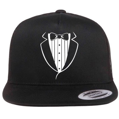 Fake Tuxedo White Flatbill Hat