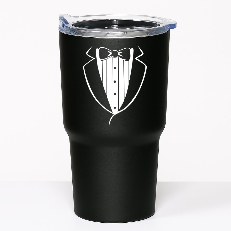 Fake Tuxedo White Tumbler