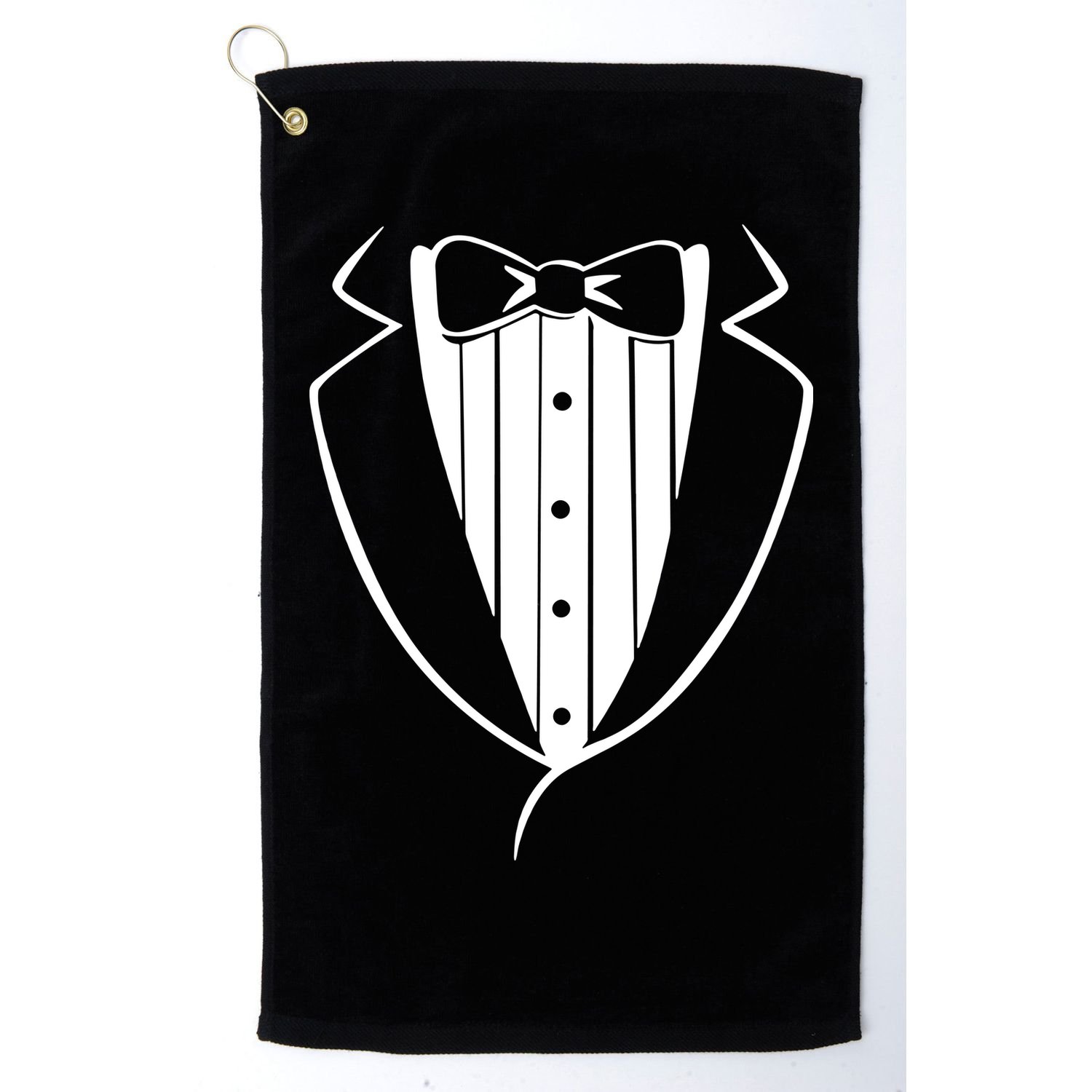 Fake Tuxedo White Golf Towel