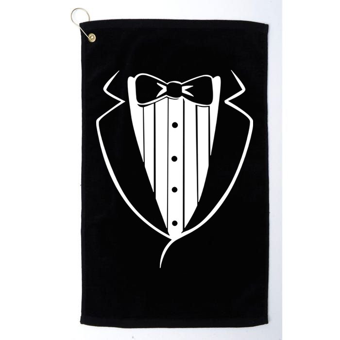 Fake Tuxedo White Golf Towel