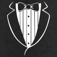 Fake Tuxedo White Golf Towel