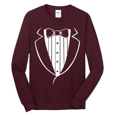 Fake Tuxedo White Tall Long Sleeve T-Shirt