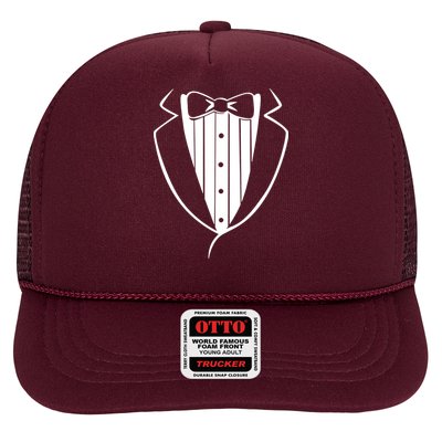 Fake Tuxedo White Trucker Hat
