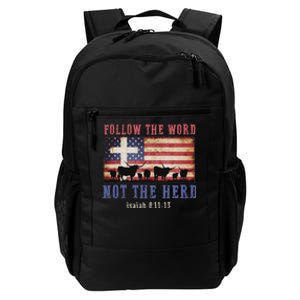 Follow The Word Not The Herd Christian Faith Design Daily Commute Backpack