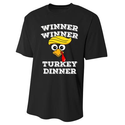 Funny Trump Winner Winner Turkey Dinner Thanksgiving Humor Performance Sprint T-Shirt