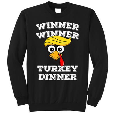 Funny Trump Winner Winner Turkey Dinner Thanksgiving Humor Tall Sweatshirt