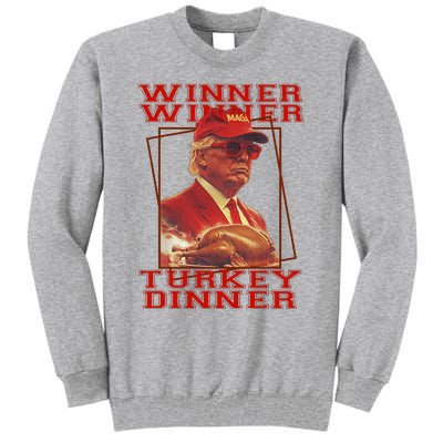 Funny Trump Winner Winner Turkey Dinner Thanksgiving Humor Tall Sweatshirt