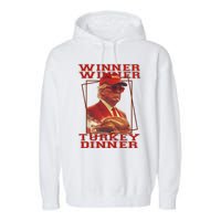 Funny Trump Winner Winner Turkey Dinner Thanksgiving Humor Garment-Dyed Fleece Hoodie