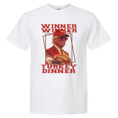 Funny Trump Winner Winner Turkey Dinner Thanksgiving Humor Garment-Dyed Heavyweight T-Shirt