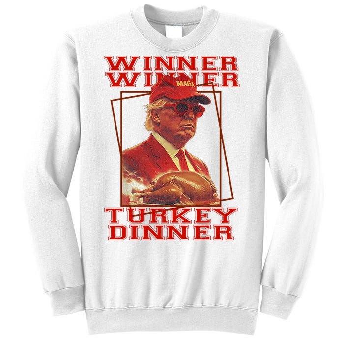 Funny Trump Winner Winner Turkey Dinner Thanksgiving Humor Sweatshirt