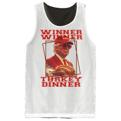 Funny Trump Winner Winner Turkey Dinner Thanksgiving Humor Mesh Reversible Basketball Jersey Tank