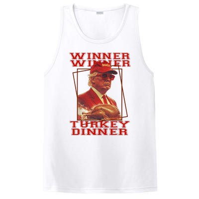 Funny Trump Winner Winner Turkey Dinner Thanksgiving Humor PosiCharge Competitor Tank