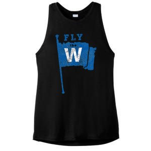 Fly The W Chicago Baseball Winning Flag Ladies PosiCharge Tri-Blend Wicking Tank