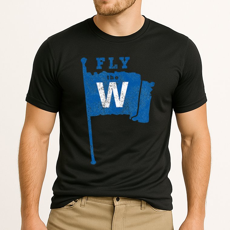 Fly The W Chicago Baseball Winning Flag Cooling Performance Crew T-Shirt