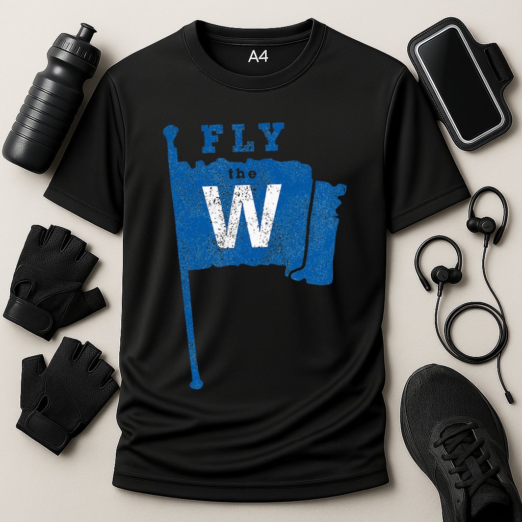 Fly The W Chicago Baseball Winning Flag Cooling Performance Crew T-Shirt