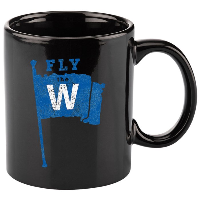 Fly The W Chicago Baseball Winning Flag 11oz C Handle Ceramic Mug