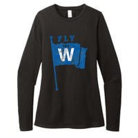 Fly The W Chicago Baseball Winning Flag Womens CVC Long Sleeve Shirt