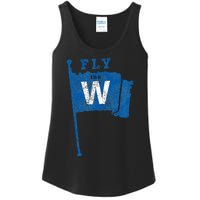 Fly The W Chicago Baseball Winning Flag Ladies Essential Tank