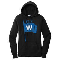 Fly The W Chicago Baseball Winning Flag Women's Pullover Hoodie