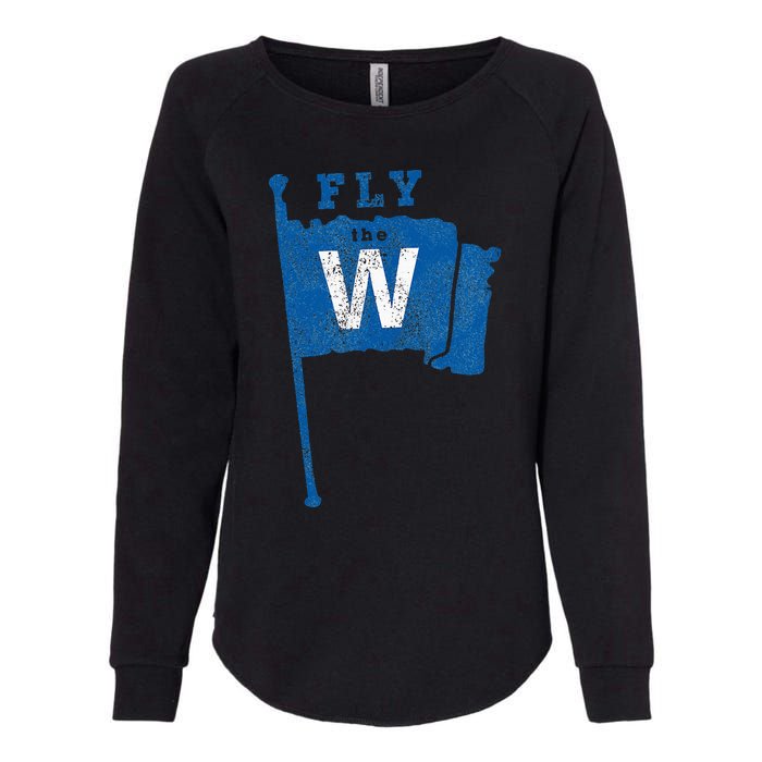 Fly The W Chicago Baseball Winning Flag Womens California Wash Sweatshirt