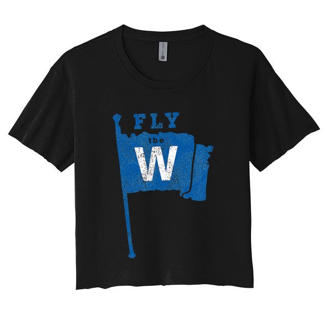 Fly The W Chicago Baseball Winning Flag Crop Top