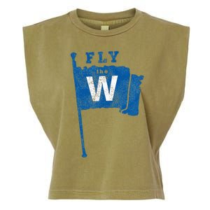 Fly The W Chicago Baseball Winning Flag Garment-Dyed Women's Muscle Tee