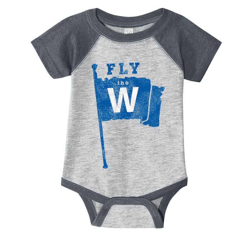 Fly The W Chicago Baseball Winning Flag Infant Baby Jersey Bodysuit