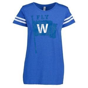 Fly The W Chicago Baseball Winning Flag Enza Ladies Jersey Football T-Shirt