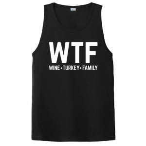 Funny Thanksgiving Wtf Wine Turkey Family Gift PosiCharge Competitor Tank