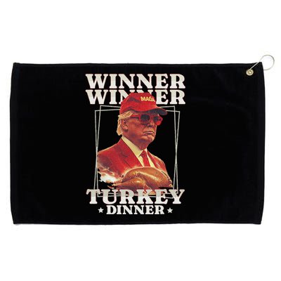 Funny Trump Winner Winner Turkey Dinner Thanksgiving Grommeted Golf Towel