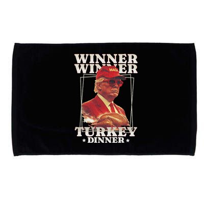 Funny Trump Winner Winner Turkey Dinner Thanksgiving Microfiber Hand Towel