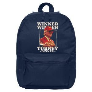 Funny Trump Winner Winner Turkey Dinner Thanksgiving 16 in Basic Backpack