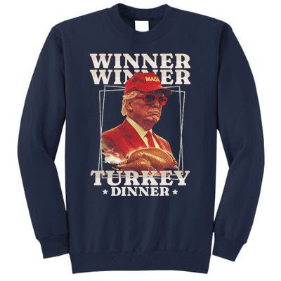 Funny Trump Winner Winner Turkey Dinner Thanksgiving Tall Sweatshirt