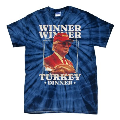 Funny Trump Winner Winner Turkey Dinner Thanksgiving Tie-Dye T-Shirt